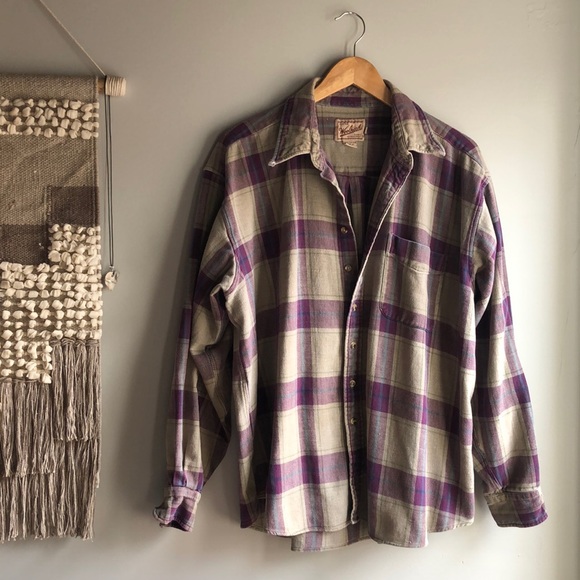 Woolrich Other - Vintage Woolrich Rugged Outdoor Wear Purple Gray Flannel Shirt